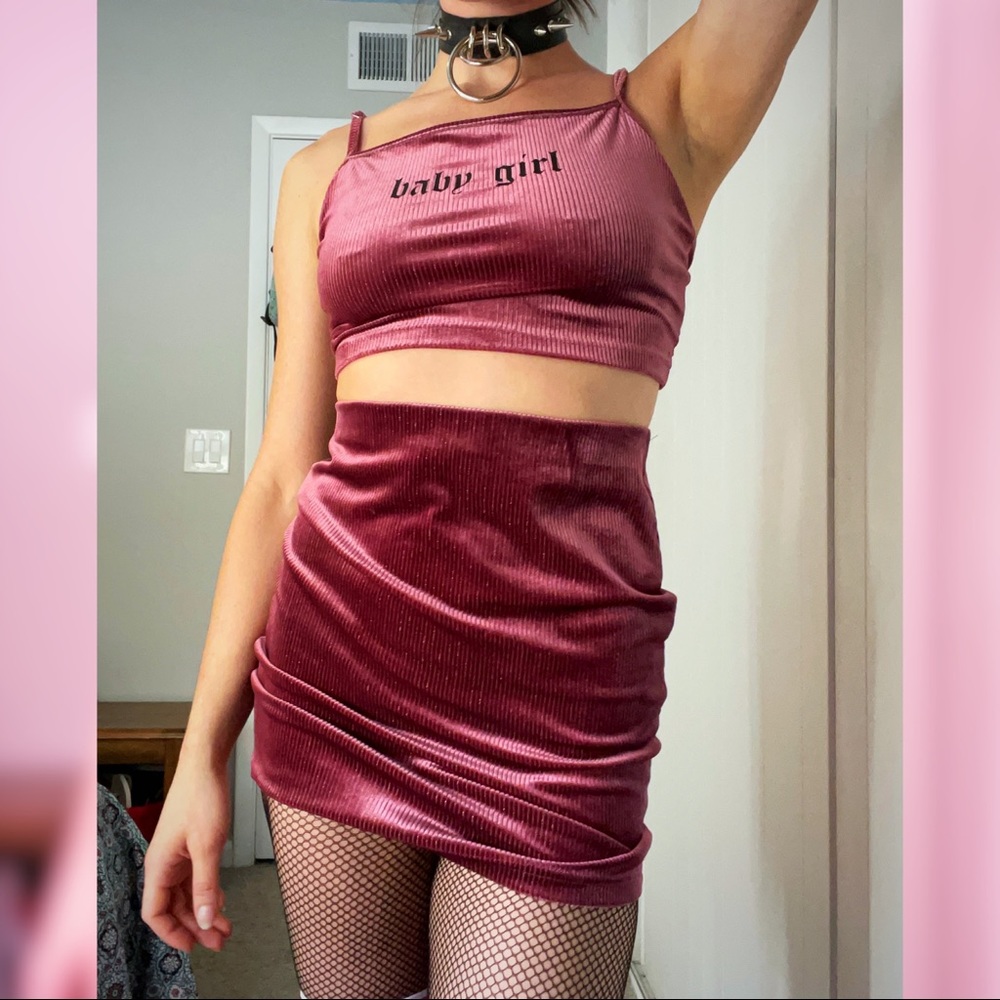 •custom-printed -baby girl🍒-  skirt set•